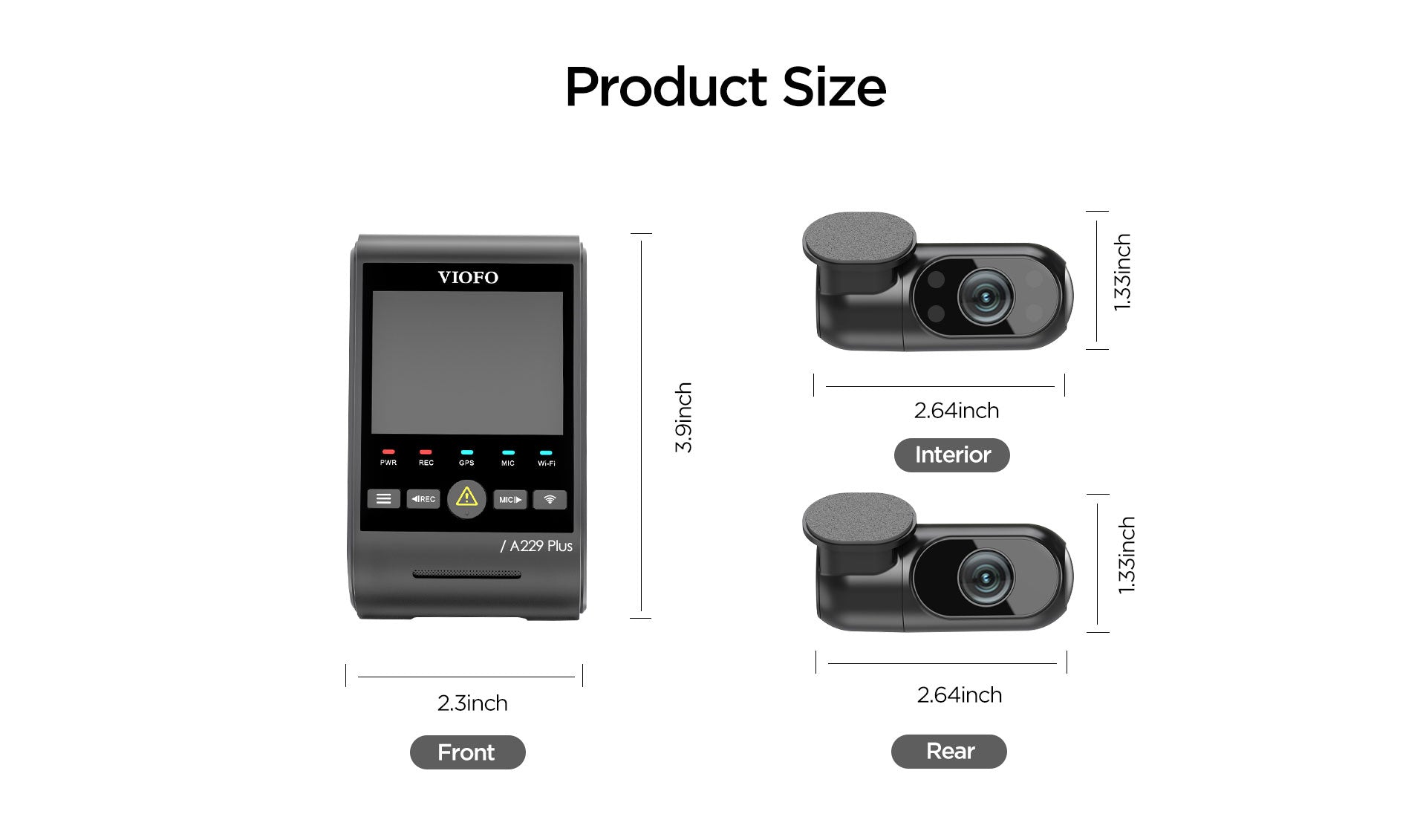 VIOFO A229 Plus 2K + 2K Dash Cam — 3-Channel (Front + Rear + Interior) feature 18