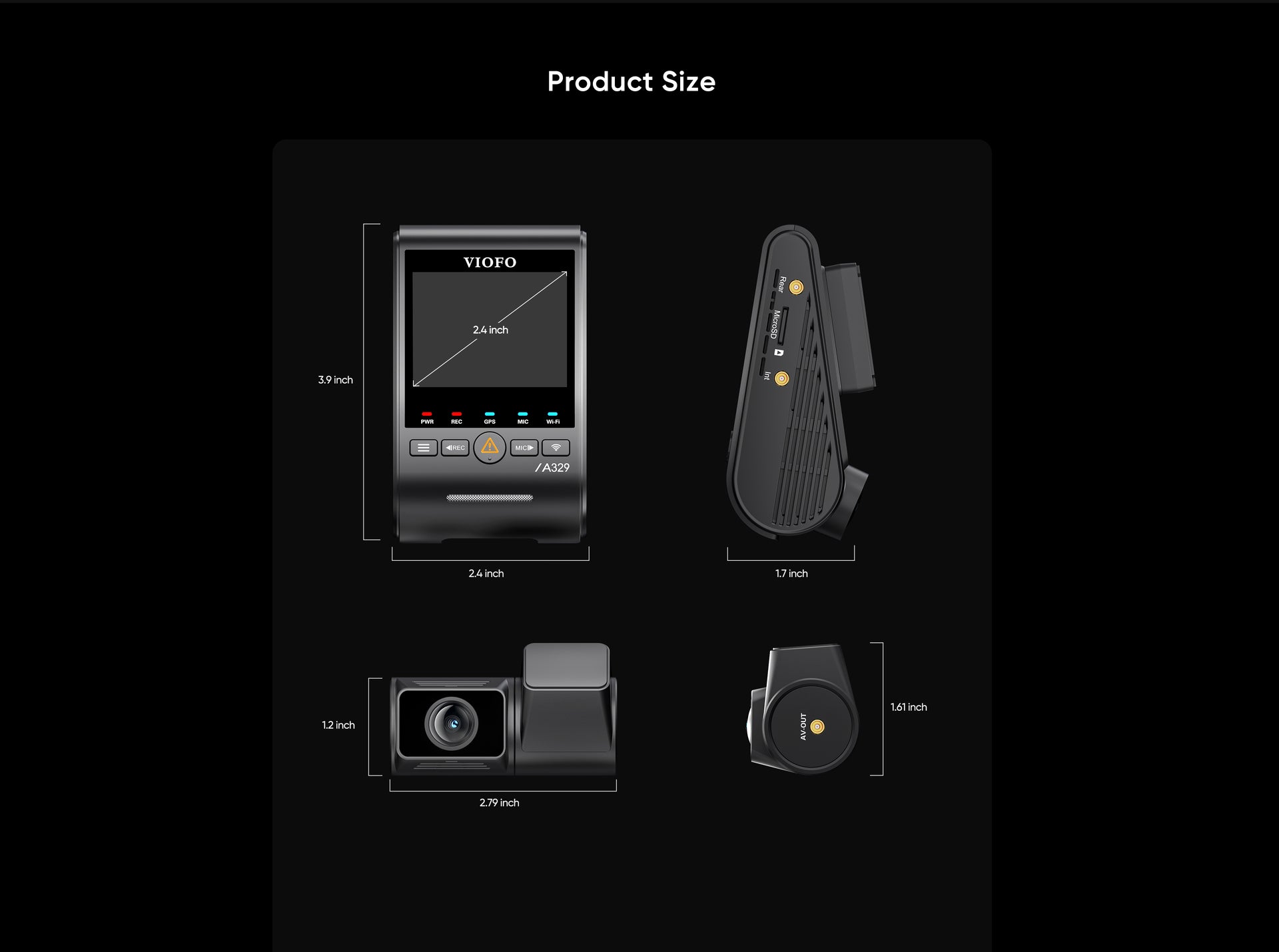 VIOFO A329S 4K 60fps Dash Cam — 2-Channel (Front + Rear) feature 33