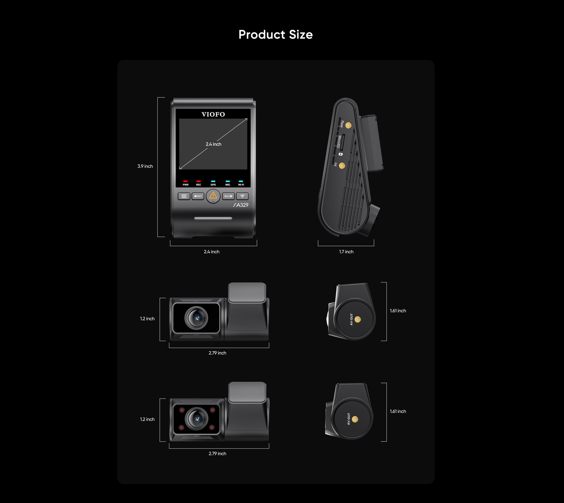 VIOFO A329S 4K 60fps Dash Cam — 3-Channel (Front + Rear + Interior) feature 36