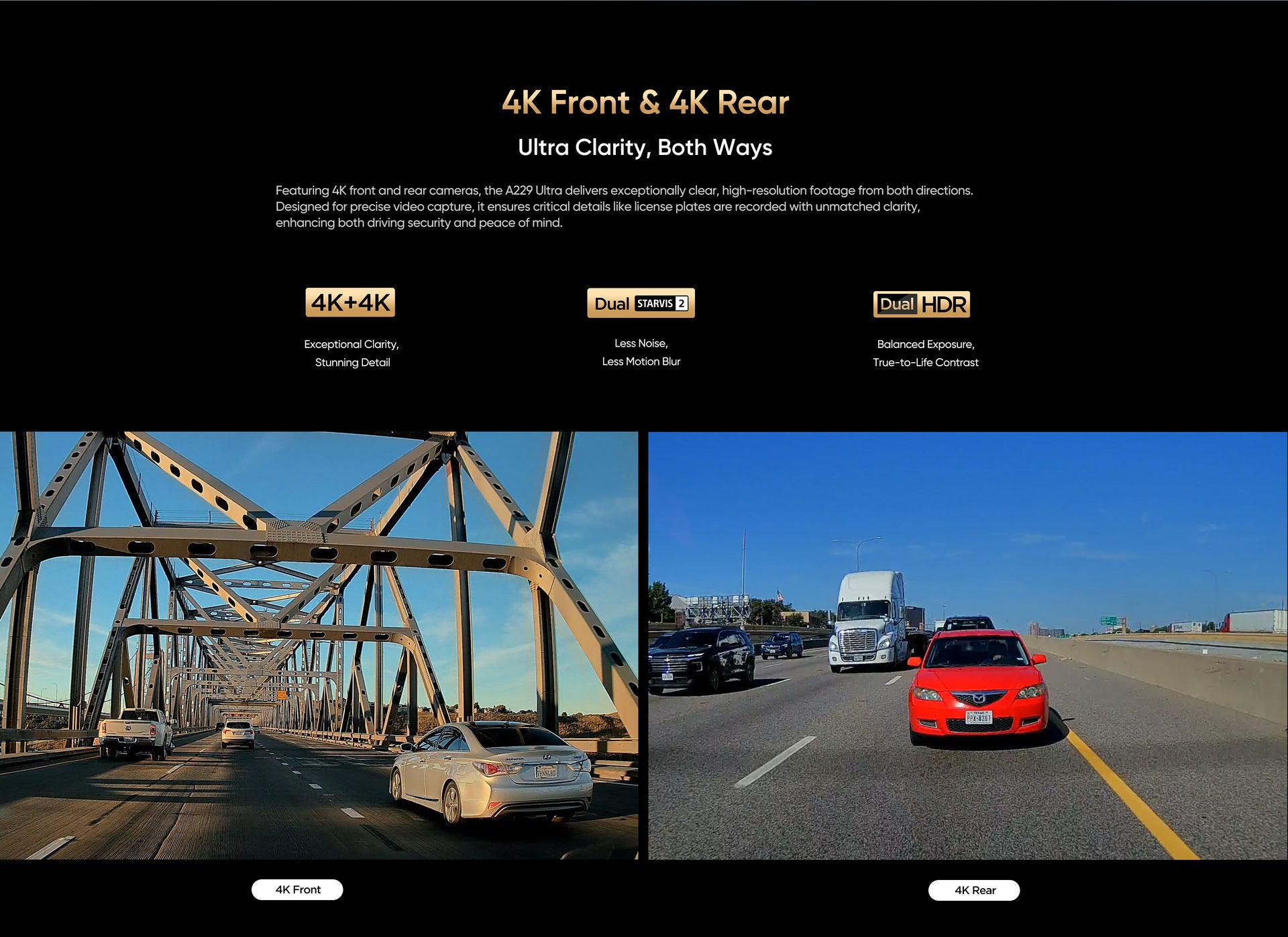 VIOFO A229 Ultra 4K + 4K Dash Cam — 3-Channel (Front + Rear + Interior) feature 6