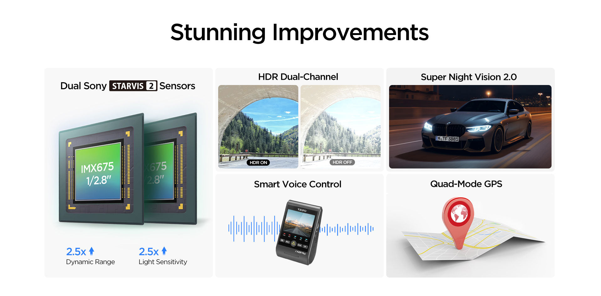 VIOFO A229 Plus 2K + 2K Dash Cam — 2-Channel (Front + Rear) feature 3