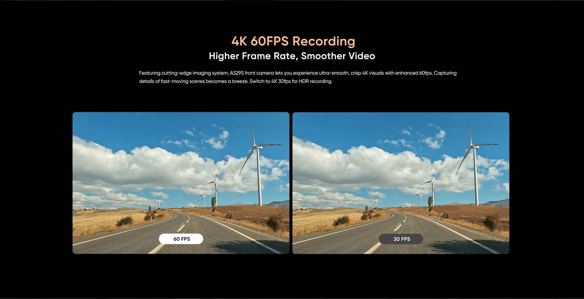 VIOFO A329S 4K 60fps Dash Cam — 2-Channel (Front + Rear) feature 8