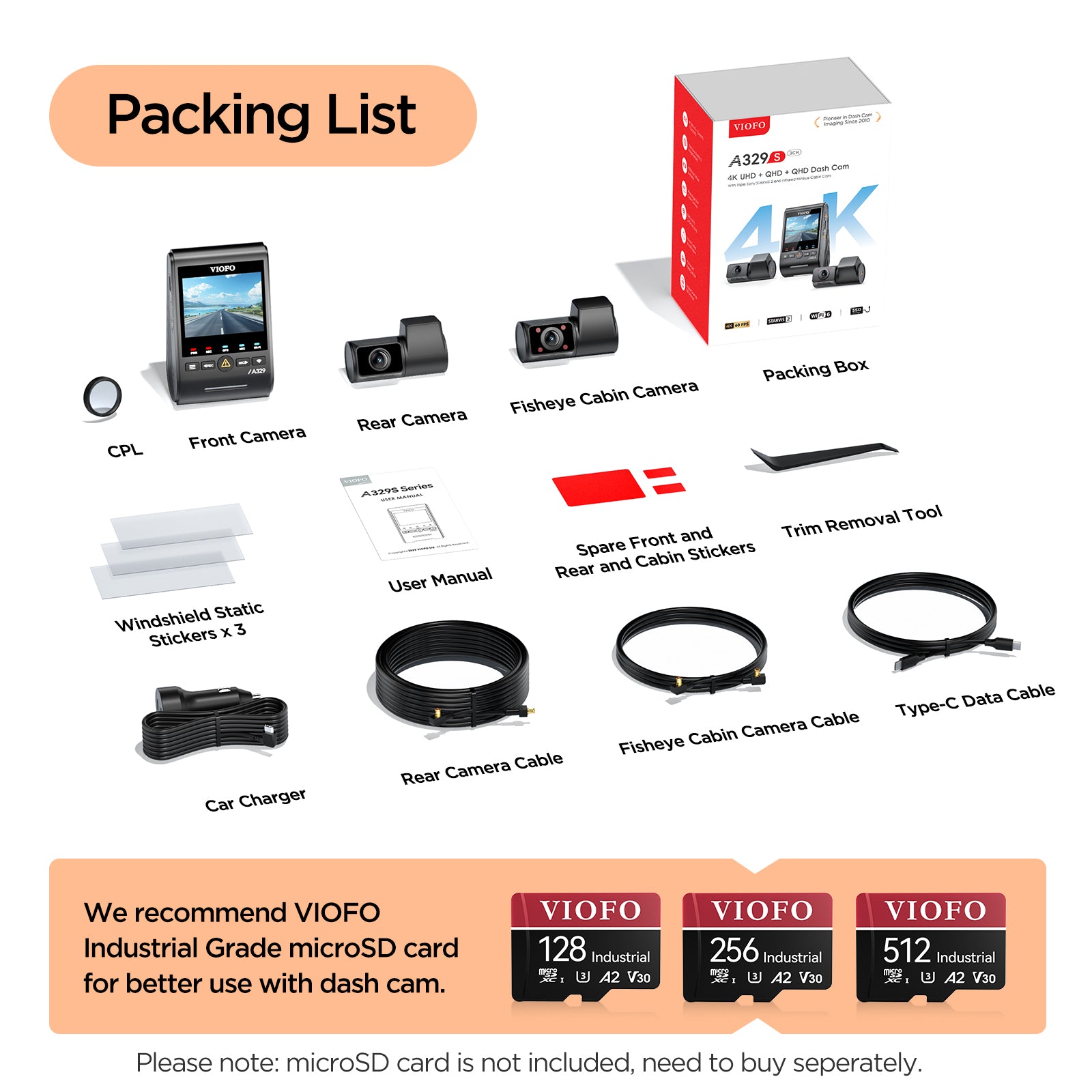 VIOFO A329S 4K dash cam