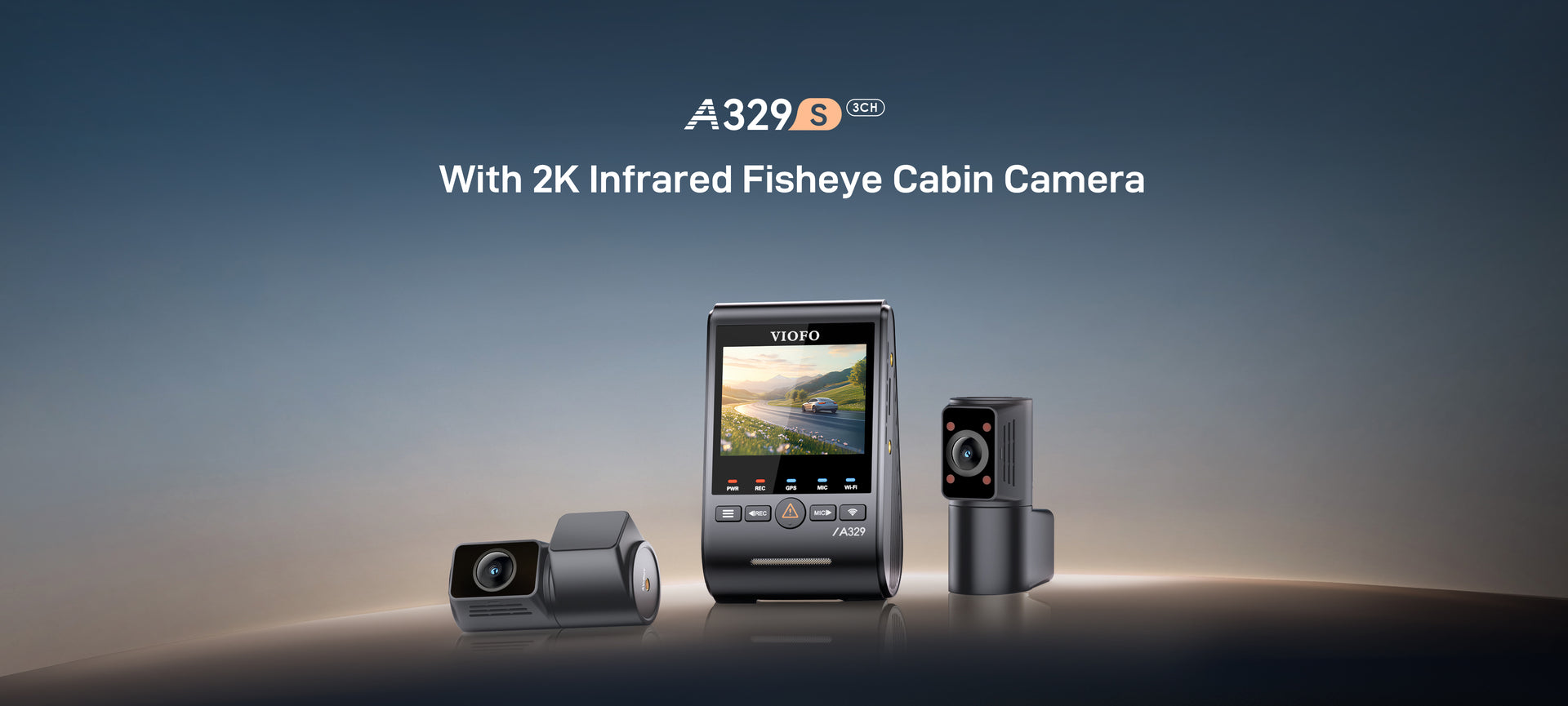VIOFO A329S 4K 60fps Dash Cam — 3-Channel (Front + Rear + Interior) feature 1