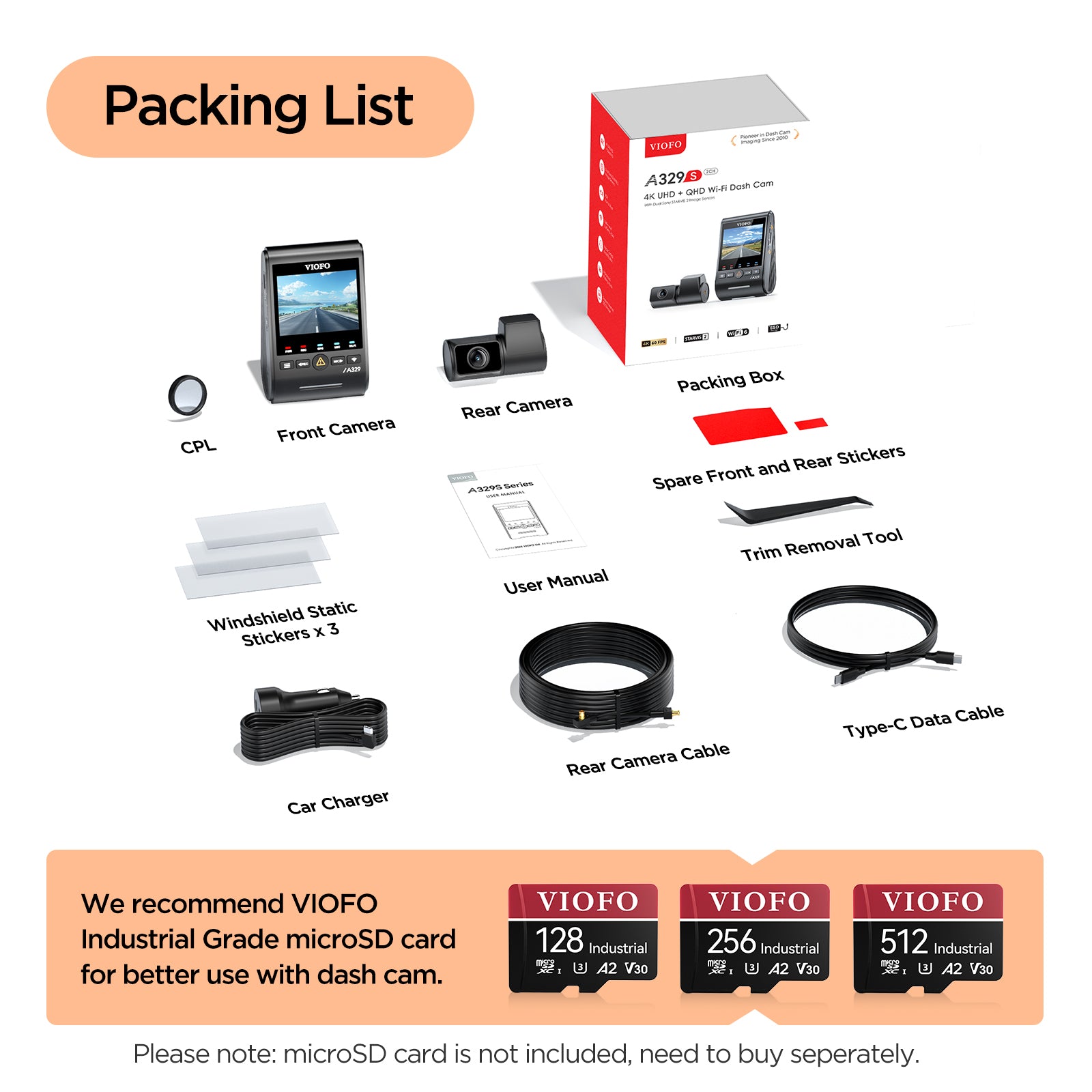 VIOFO A329S 4K dash cam