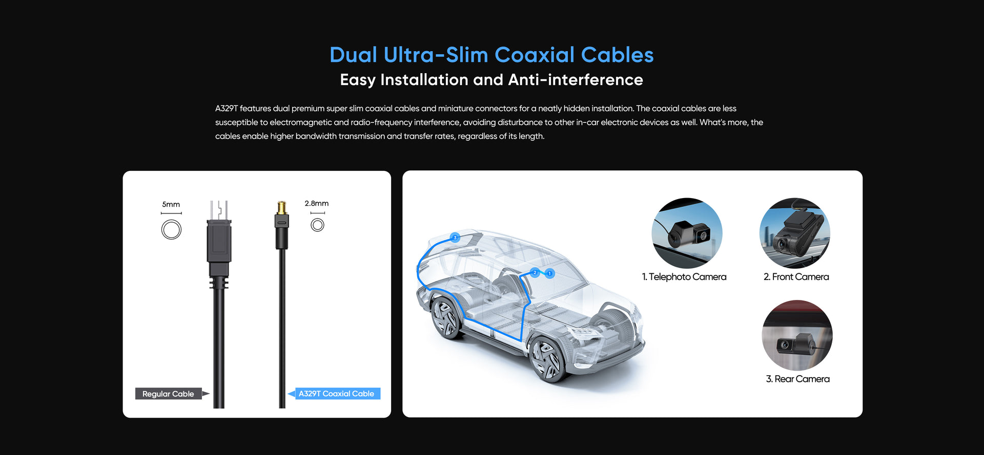 VIOFO A329T 4K Telephoto Dash Cam — 3-Channel (Front + Rear + Telephoto) feature 29