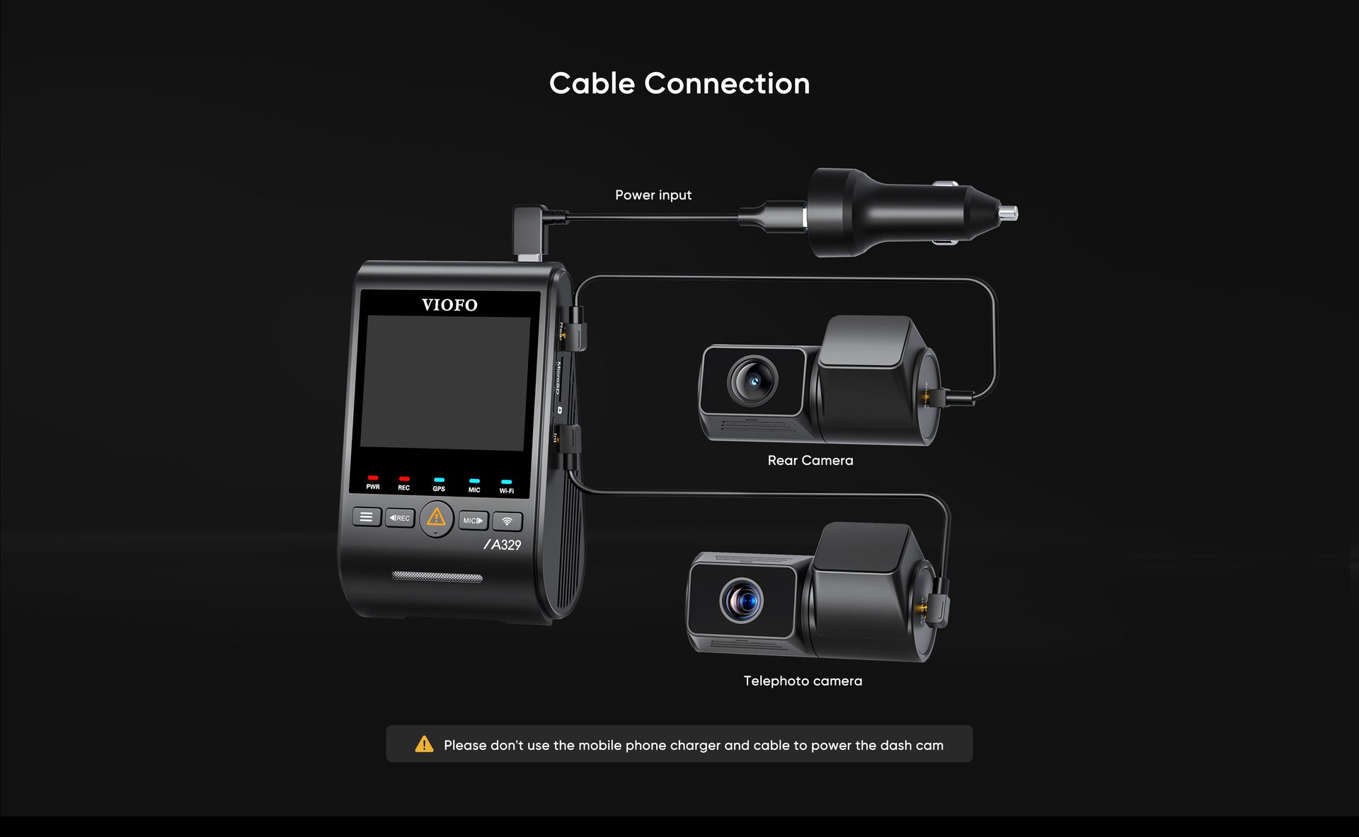 VIOFO A329T 4K Telephoto Dash Cam — 3-Channel (Front + Rear + Telephoto) feature 34