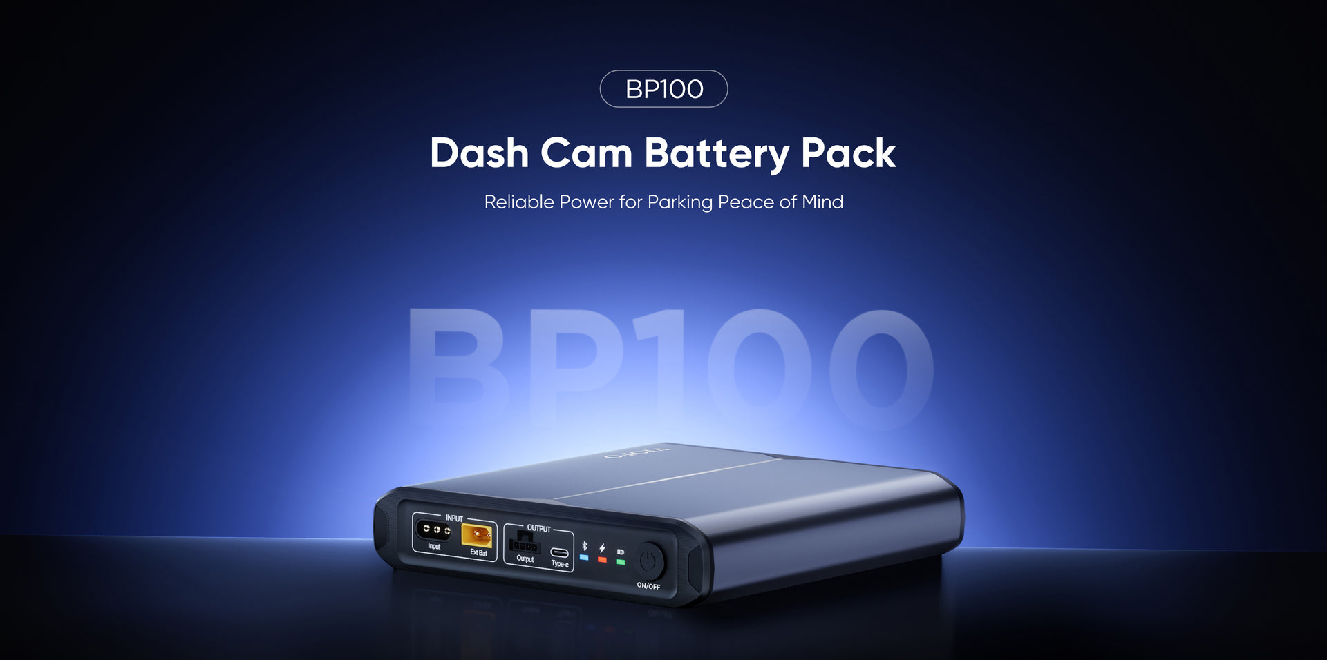 VIOFO BP100 Battery Pack — 7650mAh Parking Mode Power feature 1