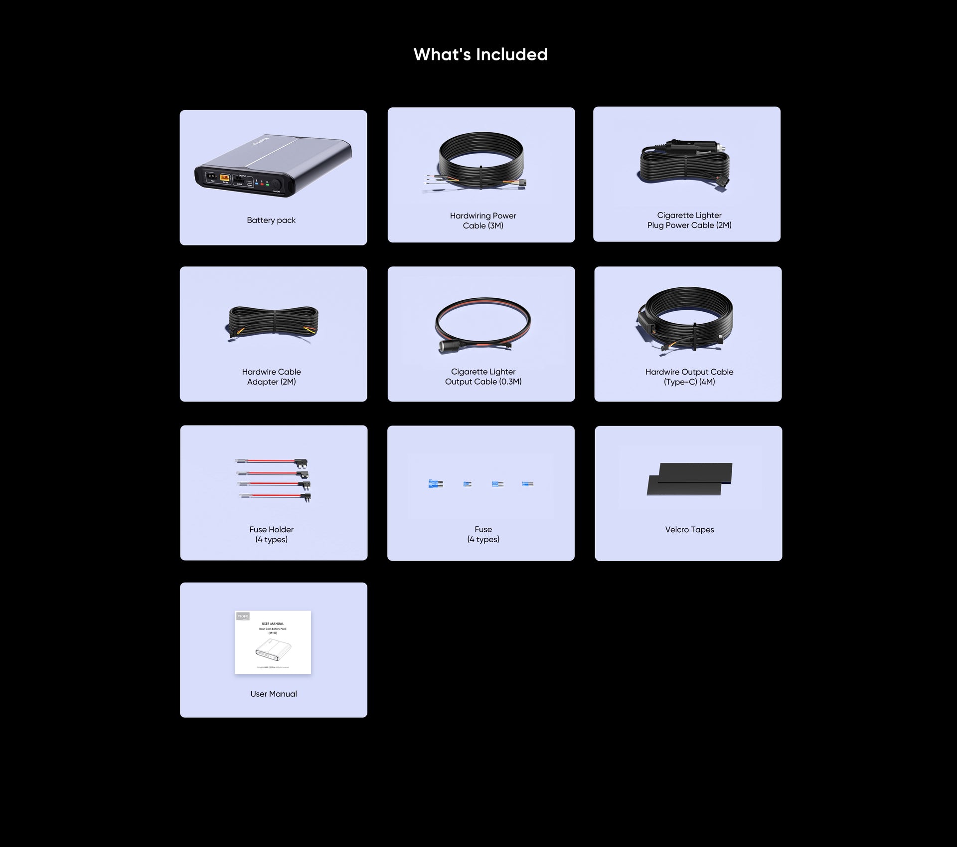 VIOFO BP100 Battery Pack — 7650mAh Parking Mode Power feature 11