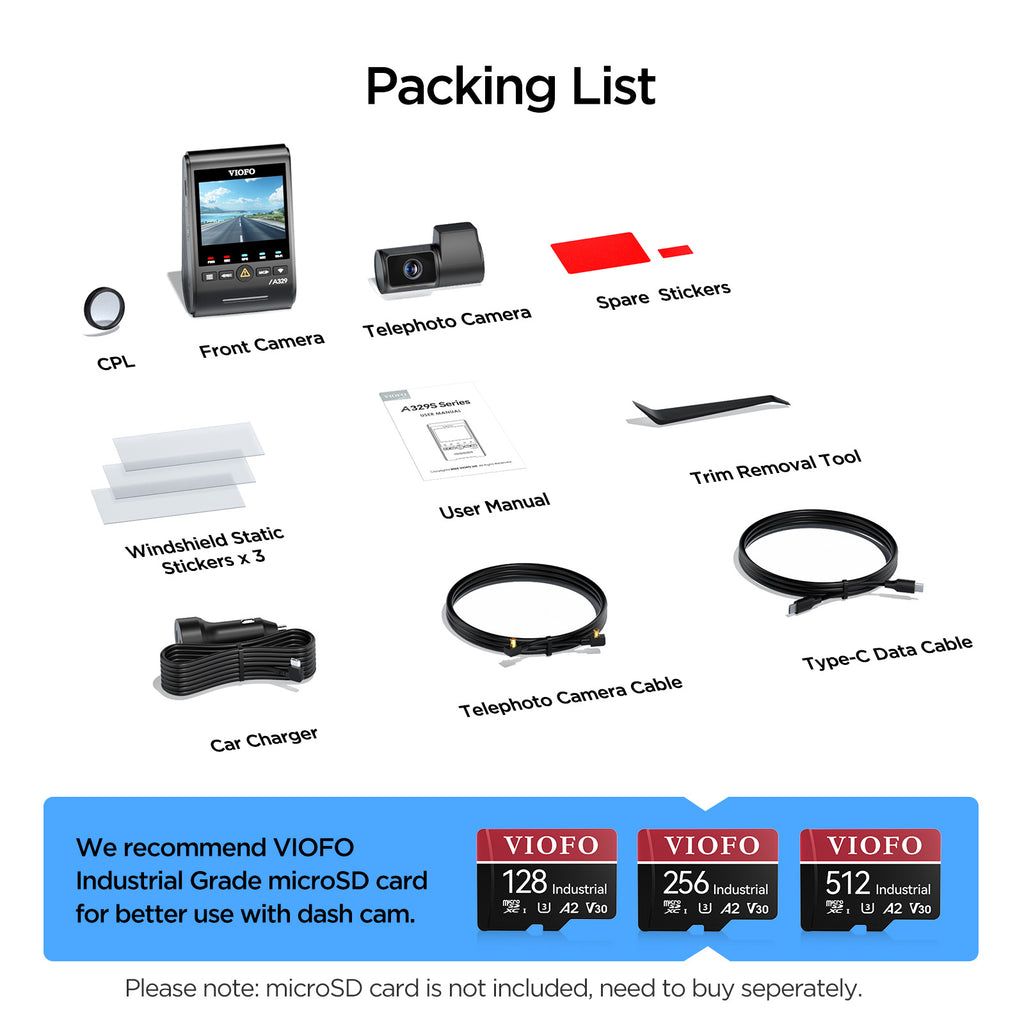 VIOFO A329T telephoto dash cam
